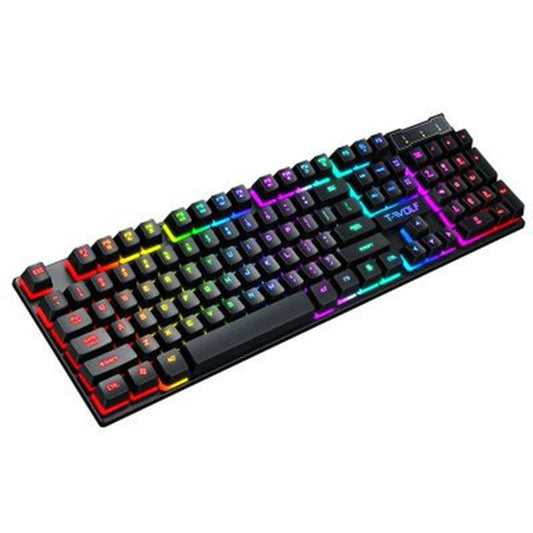 GlowForce Gaming USB Keyboard: Luminous Floating Keys & Precision Control