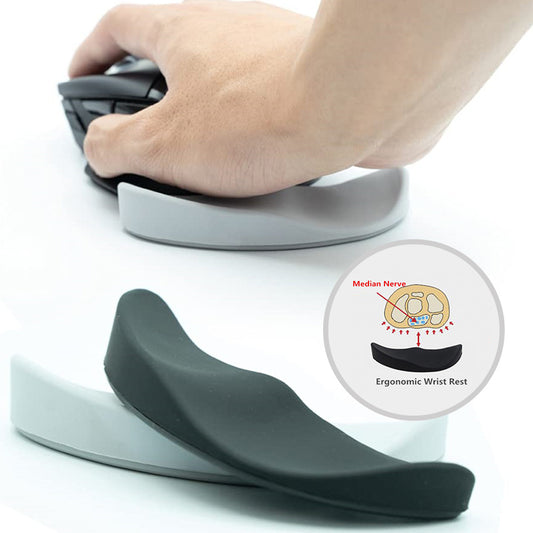 ErgoFlow Gel Wrist Rest Mouse Pad: Non-Slip Silicon Support for Office & Gaming Comfort