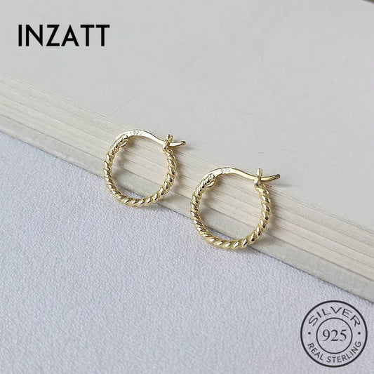 Sterling Silver Spiral Twist Hoop Earrings for Women Fine Jewelry